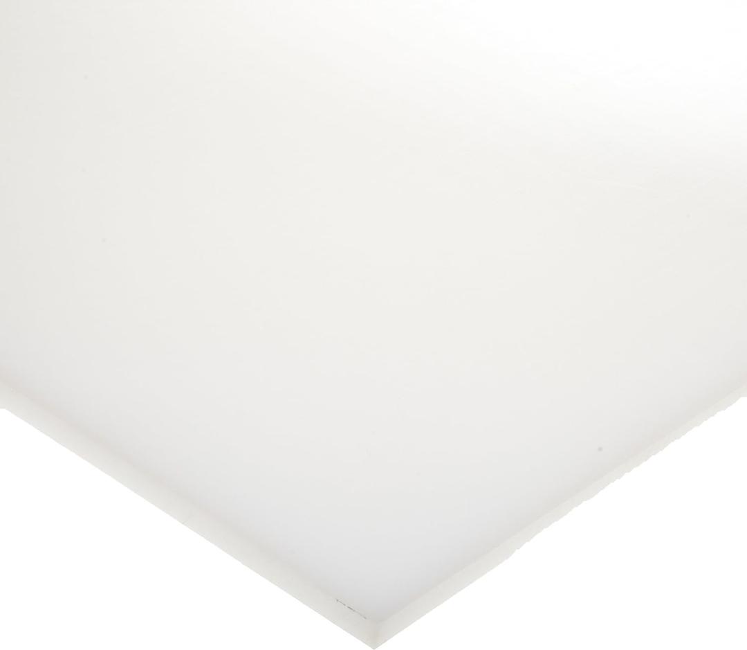HDPE Polyethylene Sheet, Smooth, UL 94HB, Translucent White, 1/16" Thick, 24" Width, 48" Length