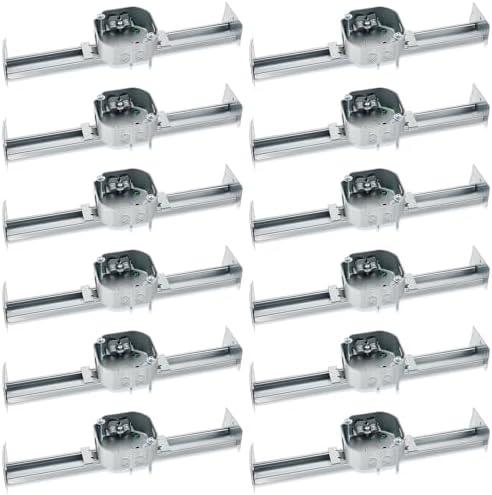 Therwen 12 Pcs Adjustable Fan Electrical Box Brace for Ceiling Fans and Light Fixtures Ceiling Fan Mounting Bracket, 14.2 Inches in Length