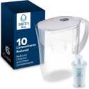 Brita Small 6 Cup Water Filter Pitcher, 1 BritaPlus Filter, Metro, Clear (Package May Vary)