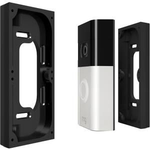 Premium Ring Battery Doorbell Mount - 0.5 Spacer for Ring 3, Ring 4, Ring Battery PRO, Ring Battery Plus - Black, HRF00-RING3-0.5-BLK