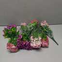 Elyum Artificial Flowers for Outdoors, 9 Bundles Artificial Plants & Flowers Outdoor, UV Resistant Faux Flowers Outdoor Fake Flowers for Outside Porch Window Box Decoration(Mixed Color)