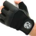 Gym Gloves Black with Wrist Closure for Man & Women, Padded Workout Crossfit, Weightlifting,Biking. (Black, S)
