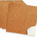 Dunzoom 25 Pcs Glitter Graduation Cardstock Paper Self Adhesive Graduate Grad Cap Decorations 9.8x9.8 Inch 250gsm Thick Pastel Sparkly Card Stock Construction Paper for Cap Topper DIY Hat(Orange)