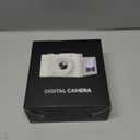 4K Digital Camera for Photography, Small Vlogging Camera with Flip Screen for YouTube, 50MP 16X Zoom, Portable Travel Cameras with 32GB SD Card for Beginners(White)