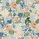 RoomMates Disney Princess Blue Watercolor Floral Peel and Stick Wallpaper, RMK12793PLW
