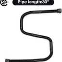 Stanbroil 1/2" OD x 3/8" ID 30" Non-Whistle Flexible Flex Gas Line Connector Kit for NG or LP Fire Pit and Fireplace