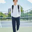 PATPAT Boys Sweatpants Athletic Pants Warm Soft Fleece Joggers 5-14Y (Blue, XS)