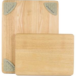 Architec Gripperwood Cutting Boards, Set of 2, Beechwood with Non-slip Gripper Feet, 11 by 8-Inches and 14 by 11-inches