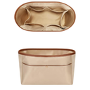 GIVLEFLY Purse Organizer Satin Drill Handbag Organizers Silk Fabric Tote Bag Organizer Handbag Organizer Storage Bag (Beige, Small)