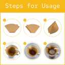 2 x #4 Cone Coffee Filters, 100 Count, 8-12 Cup, Unbleached Natural Paper, No Blowout, Disposable for Pour Over and Drip Coffee Maker