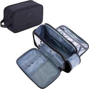 ZEEMO Toiletry Bag for Men, Water-resistant and Leak-Proof Dopp Kit with Large Capacity for Toiletries (Multi-Pocket 6L (Black))