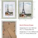 Hongkee 8x10 Picture Frame Set of 2, Made of Real Glass and Sage Green Wooden Frame - Display Picture 5x7 with Mat or 8x10 Without Mat, 8 by 10 Photo for Wall or Tabletop