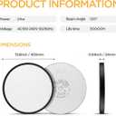 TALOYA LED Ceiling Light Office Black,5 Color Temperatures,15.8 Inch Thin Flat Modern Flush Mount LED Light Fixture for Living Room,24w Round, 15.8inch-1 Pack