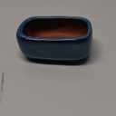 Rectangular Bonsai Pot Dark Green Glazed Planter Outer Size 8.6x6.5x3.4/3.35''x2.5''x1.3'' (1800)