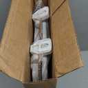 Mayfair Linden Slow Close Toilet Seat, Non Slip Heavy Duty Wood, Easy Install, Round, White