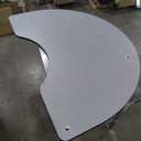 Flash Furniture 48''W x 72''L Kidney Grey Thermal Laminate Activity Table - Standard Height Adjustable Legs