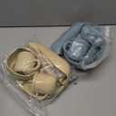 JELLDJK Silicone Baby Feeding Set, 18PCS Baby Led Weaning Supplies, Eating Essentials Utensils with Suction Plate and Bowl, Adjustable Silicone Bib, for 6+ Months (Blue+Beige)