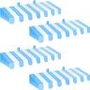 Boao 4 Pack Circus Awning Decoration 3D Stripe Cardboard Awning Carnival Wall Decor Circus Party Favors for Lemonade Stand Bakery Ice Cream Truck Bulletin Board Decor(Blue and White)