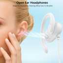 Open Ear USB C Headphones for Samsung S26 Ultra S25 FE S23 A17 A36,Over Ear Buds Type C Earphones Wired with Adjustable Ear Hooks for iPhone 17 Pro Max 17e 16e 16 Plus 15,USB-C Headset for iPad A16 10 (White)