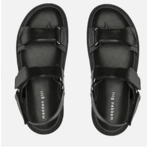 Madden Girl Amore Footbed Sandals Black Size 9 