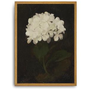 Djmwtb Framed Wall Art Vintage Wall Decor Hydrangea Canvas Art Floral Pictures Botanical Paintings Dark Prints Moody Artwork for Bedroom Living Room