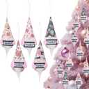 5 Set Gnome Tree Hanging Ornaments Gifts Bulk Pink Plush Hanging Tree Pendant Home Decoration for Holidays Party Favors, 5 Styles