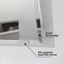 Mirrorons Beveled Mirror, Wall Mirror 24" x 32", Frameless Rectangle Bathroom Vanity Mirror with Beveled Edge, Hangs Horizontally or Vertically. Upgraded Shatterproof Mirror, Bathroom, Gym.