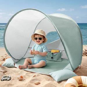 Tiny Land Baby Beach Tent, Pop Up Baby Tent with UPF 50+ Sun Protection
Portable Baby Beach Essentials, 35.4"x27.6"x31.5" Sun Shelter for Infants, Baby Outdoor Use, Pastel Aqua