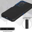 for Samsung Galaxy A03S Phone Case with Tempered Glass Screen Protector, [Holster Series] Belt Clip Hard Tough Full Heavy Duty Rugged Military Shockproof Armor Cell Phone Cover (Black)