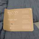WDCOZY King Size Quilt Set 3 Piece Oversized Bedspread Set with 2 Shams, Lightweight Soft Coverlet for All Season, King Size
104"x90"
, Blue