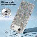 PERRKLD Luxury Glitter for iPhone Air Rectangle Bling Case, Silver