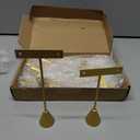 Marsui 12 Pcs Earring Display Set T Bar Earring Display Stand with 3 Heights Earrings Stand for Jewelry Vendors (Gold)