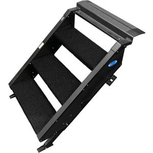Prest-O-Fit 2-0524 Trailhead Step Rug 23.5 in. W (3 Pc Set) Fits MORryde StepAbove 3 Step - Obsidian Black