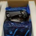 AUTOSAVER88 LED DRL Headlights Assembly Compatible with 2007-2013 Toyota Tundra / 2008-2017 Sequoia Headlamp Replacement Pair Set with Daytime Running Light Black Housing Amber Reflector