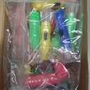 Jexine 100 Pcs Mini Flashlight Keychain Bulk Assorted Colors Torch Keyring Flashlights LED Small Keychain Light Hiking Camping Christmas Party Favors(Bright)