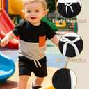 Babymine Toddler Boy Clothes Long Short Sleeve Sweatshirt and Pants Playwear Outfits (Gray)