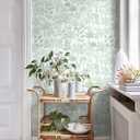 4 x Heroad Green Wallpaper Leaf Peel and Stick Wall Paper Green and White Boho Removable Contact Paper Renter Friendly Self-Adhesive Waterproof for Bathroom Bedroom Cabinet and Drawer 17.3"x78.7"