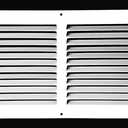 Fits 24x6 Duct Opening Stamped Steel Return Air Grille Vent Cover Grille for Sidewall and Ceiling in White Surface Dimensions: 25.75"W X 7.75"H (24" W x 6" H Duct Opening)