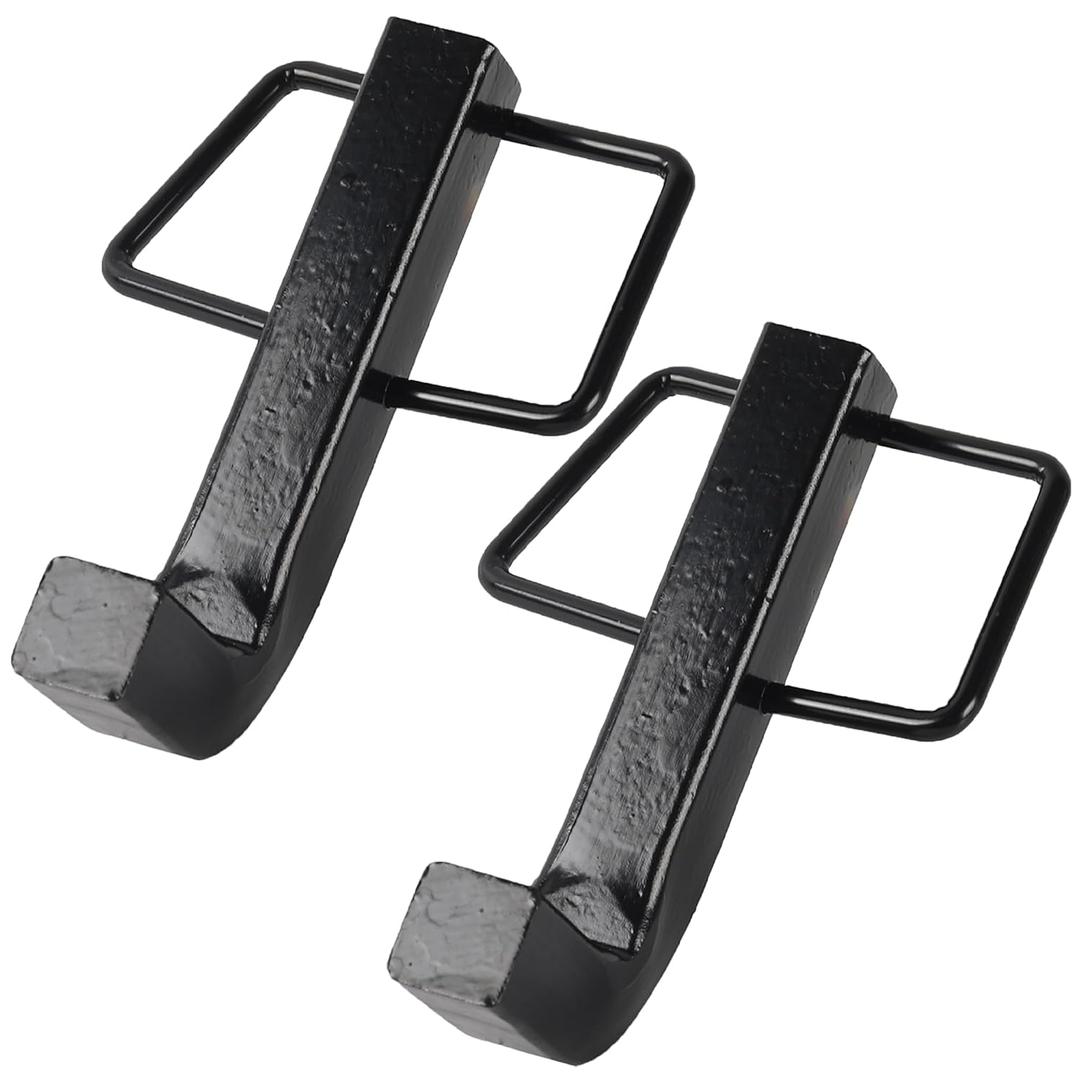 TonGass (2-Pack, Black) Premium Snap L-Pins for Weight Distribution Hitches, 4 1/4" x 1 3/4" L-Pins with Integrated Snap Clips, Minimize Weight Distribution Hitch Noise, Zinc-Coated Heavy-Duty Steel