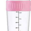 24oz Glass Shaker Bottle, 2 Pack Borosilicate Glass Protein Powder Gym Workout Shaker Cup Mixes for Protein Mixes with Blending Ball (C-PINK, 2)