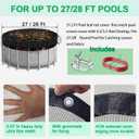 Pool Leaf Net Cover 28 Ft Round Above Ground with Winch & Cable for Leaves