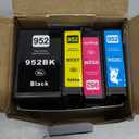 952XL Ink Cartridges Compatible For HP 952 XL Ink Cartridges Combo Pack Ink 952 xl Work with HP OfficeJet Pro 7740 8710 8715 8715 8725 8730 8720 8702 8732M 8736 8743 Printer black C/M/Y ink(4 Pack)
