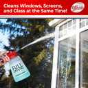 Full Crystal Window Cleaning Kit 16 oz Glass Cleaner and Bottle with 27 ft Reach, Each 4 oz Bag Makes Up to 640 fl oz, Cleans Up to 80 Windows, Scrub-Free, Rinse-Free