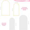 Wokceer Wedding Arch Backdrop Stand and Cover Set of 2 Metal Arch Stand with Arch Cover White 7.2FT, 6FT for Birthday Party Wedding Ceremony Bridal Baby Shower Event Decor