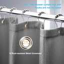 AmazerBath Grey Shower Curtain, Waffle Shower Curtain Gray, Premium Fabric with Waffle Weave, Heavy Duty 240GSM, Hotel Quality Bathroom Shower Curtains, 72 x 72 Inches