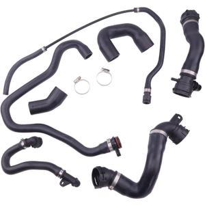 Radiator Coolant Water Hose Pipe Kit 7 Hoses Compatible with BMW E90 128i 328i 325xi 328i Convertible Coupe xDrive 328xi 330i 330xi N51 E90 2007-2011 11537516414 11537521049 17127531579