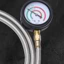 Exhaust Back Pressure Tester, Exhaust Back Pressure Gauge Kit, Professional Diesel Engine Diagnostic Tool with 6ft Hose & M12 M18 Adapter, Car Catalytic Converter Clog Tester