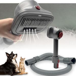 Pet Hair Grooming Brush Vacuum Attachment for Dyson V7 V8 V10 V11 V15/Big Ball/V6 DC58 DC59, Compatible with Shark NV501/HV322/HV301 Miele 13/8'' & Small Shop Vacs 1.25" – Cat/Dog Grooming Brush