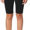 Jockey Women's Active High Waist 10'' Bike Shorts (Black, XL)
