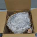 2.5 Quart Non-stick Ceramic Sauce Pan with Lid, Small Milk Pots for Cooking with Pour Spout, Aluminum stock Pot Wood Handle for kitchen, PFAS-Free, White